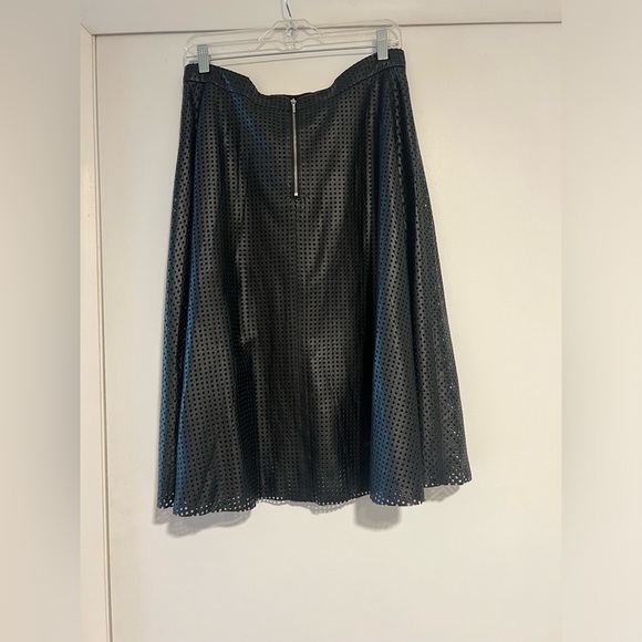 Club Monaco leather perforated midi skirt - Picture 2 of 3